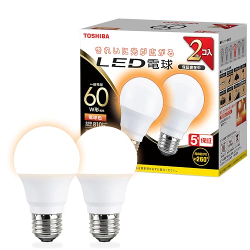 東芝 LED電球 全方向 電球色